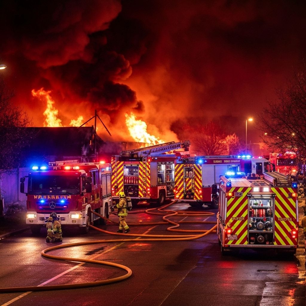 Fire emergency scene