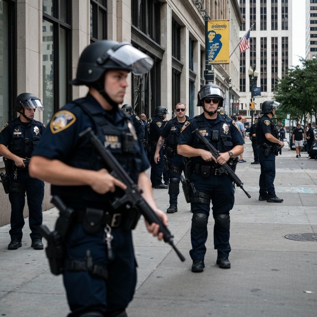 Police Activity Downtown